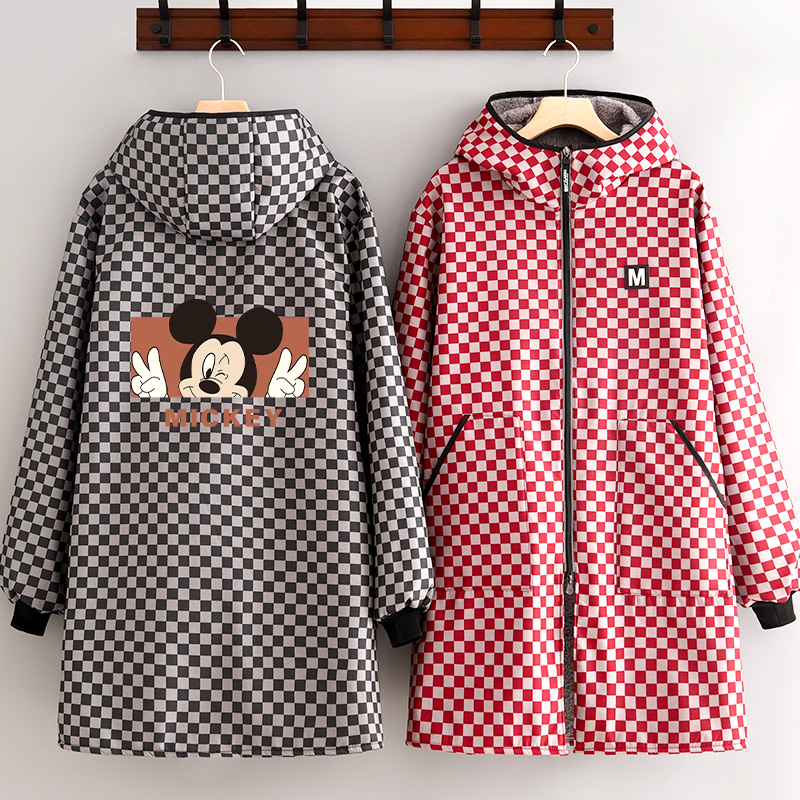 加厚长绒罩衣秋冬外穿保暖围裙