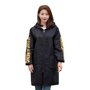 秋冬季加绒围裙女家用保暖加厚长袖罩衣大人外套男工作服定制LOGO