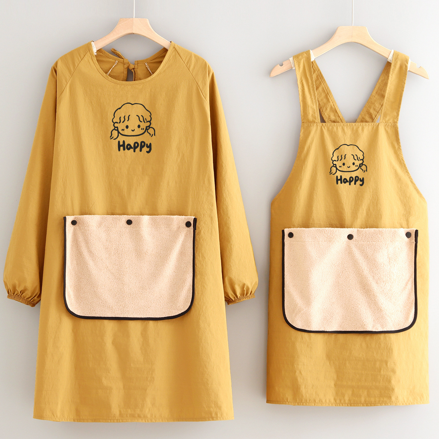 简约防泼水长袖工作服成人家用