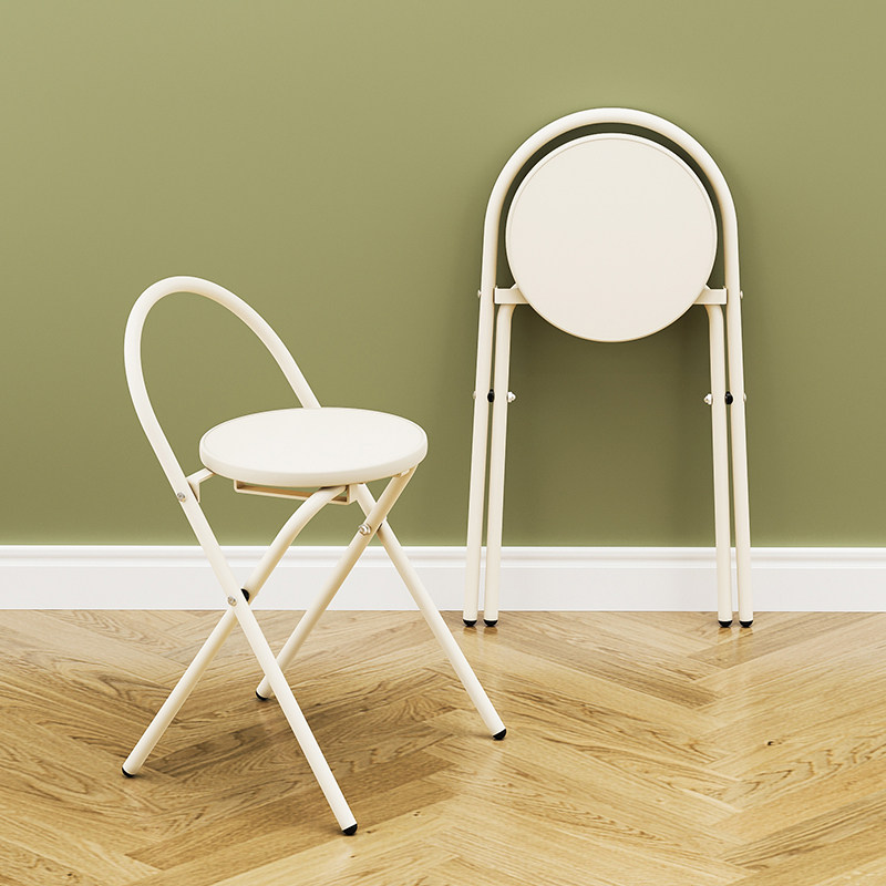 折叠椅子家用小户型折叠凳子简易学习办公椅电脑椅免安装靠背餐椅