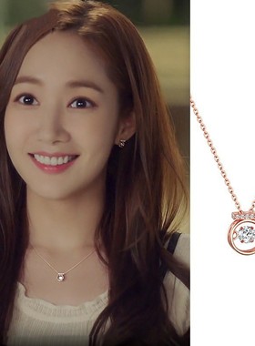 S925纯银跳动的心项链女金秘书同款锁骨链甜美轻奢小众项饰品