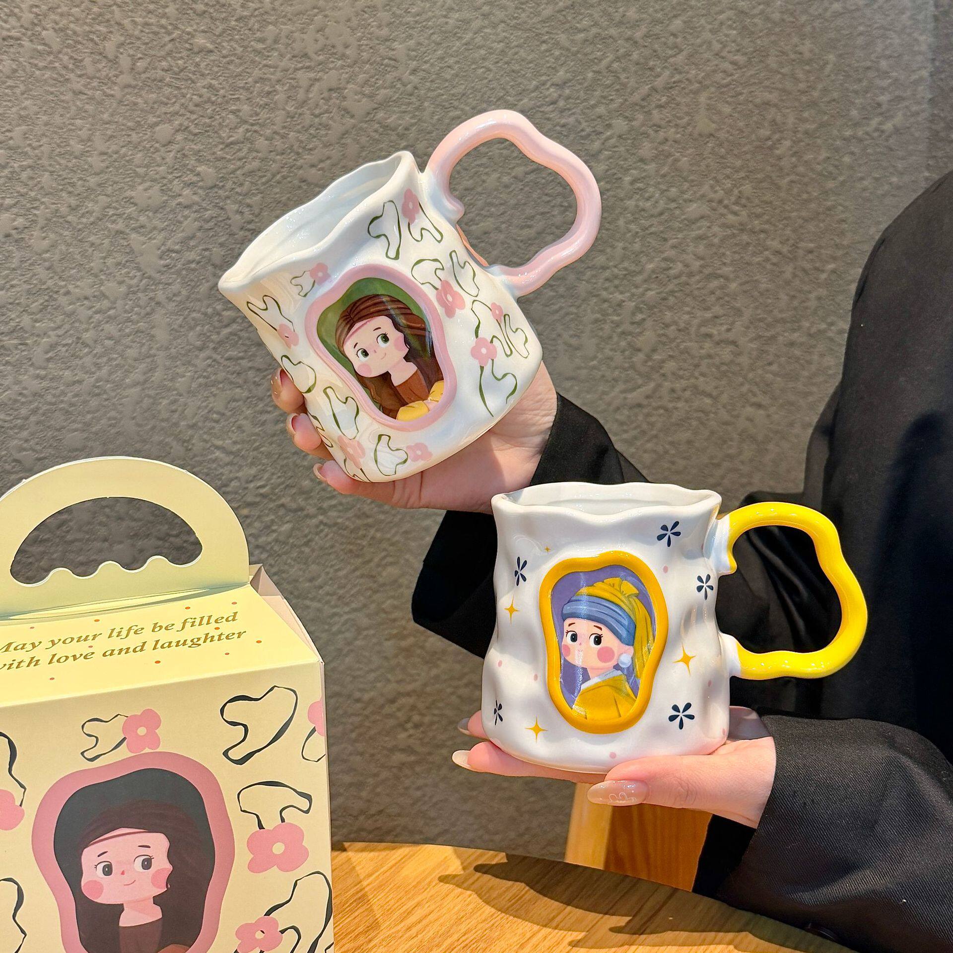 复古杯子陶瓷高颜值生日
