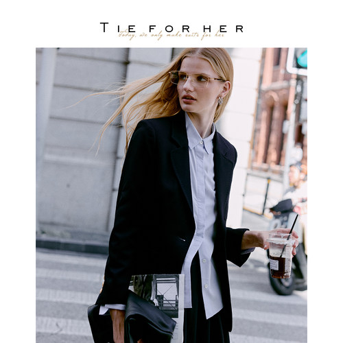 TieForHer老钱风西装长裤半裙