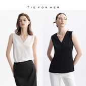TieForHerV领百搭基础日常通勤女士背心
