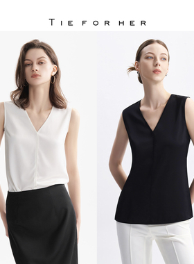 TieForHerV领百搭基础日常通勤女士背心