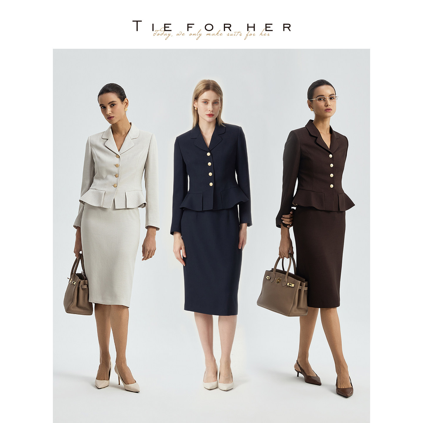 TieForHer 2026夏新款Leiden千金外套复古优雅显瘦收腰西装女