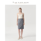 TieForHer York约克半裙 海鸥灰简约高级感通勤显瘦一步半裙包臀