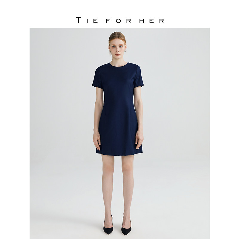 TieForHer丽制「EV-LéDress™轻通勤羊毛西装裙系列」丨短袖长裙