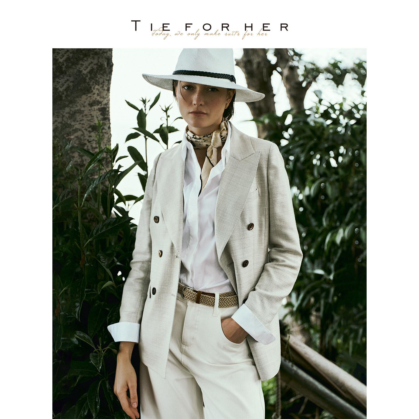 TieForHer LTD全球夏季限定 Loro Piana面料0011燕麦灰羊毛系列