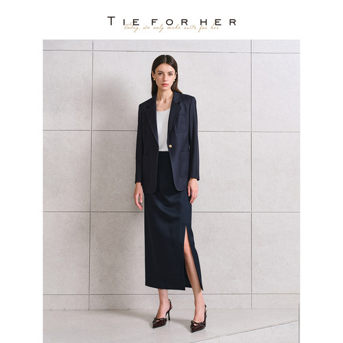 TieForHer老钱风西装长裤半裙