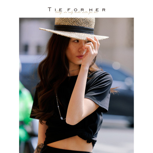 TieForHer 2026夏新款凉感圆领短袖 T 恤女夏季纯色简约百搭透气