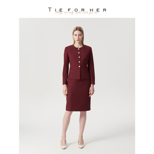 复古优雅短款女士单西小外套