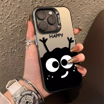 适用于苹果17手机壳14plus保护16pro开心煤球8彩银12潮流15pro11