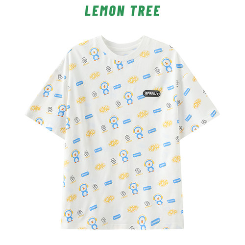 Lemon Tree 玉米纤维聚乳酸儿童夏季男女短袖卡通圆领T恤