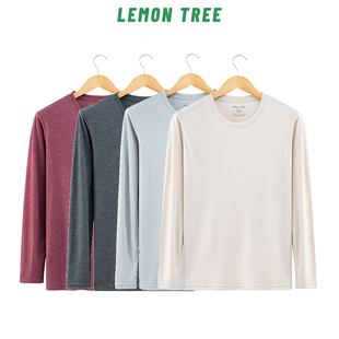 Tree 保暖圆领v领内衣套装 玉米纤维聚乳酸男士 薄款 秋冬 Lemon
