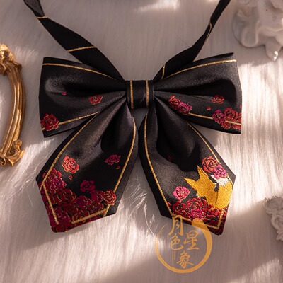 【月色星象】JK/DK小物定位金线提花织金领结【玫瑰狐步】现货