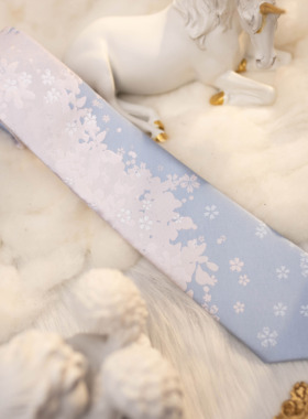 【月色星象】JK/DK小物定位提花织金手打领带【樱花飘落】现货