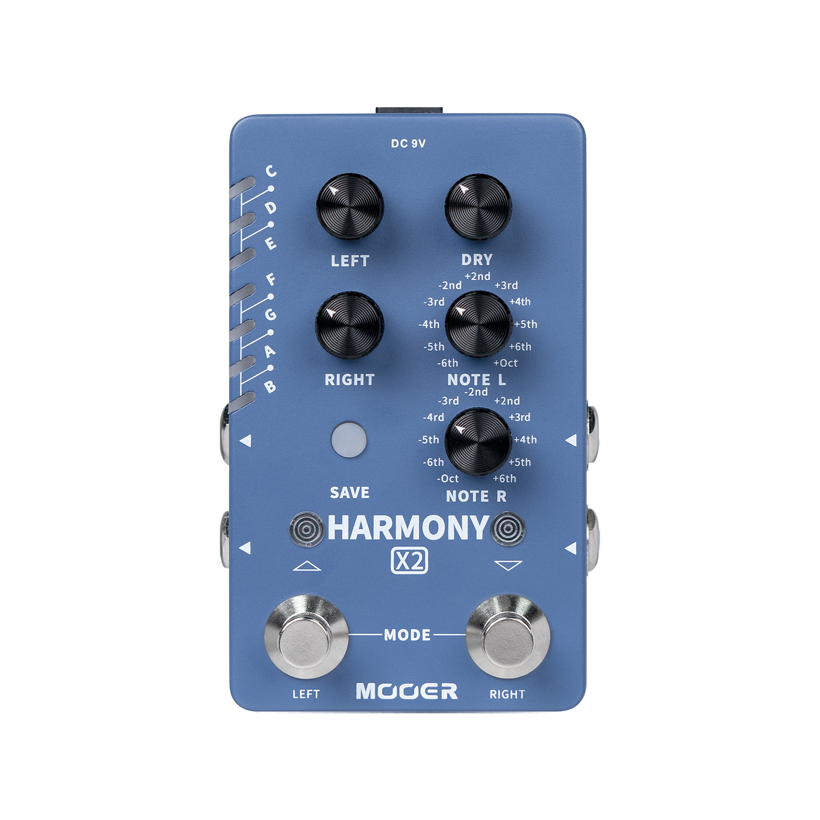 MOOER魔耳乐器Harmony X2双通道和声单块双踩钉