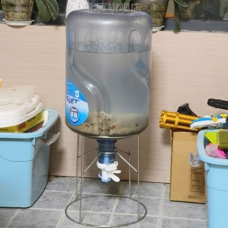 不锈钢养鱼神器水桶改装鱼缸桶装水矿泉水架子倒置支架水龙头水嘴