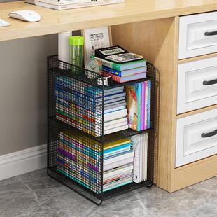 桌下书架置物架落地书桌旁桌边学生书本收纳柜床头儿童简易小书柜