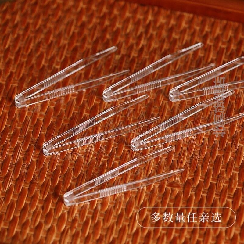 食品藏红花用镊子塑料透明迷你挑镊子
