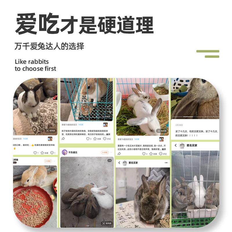 兔粮兔饲料5斤幼成宠物兔子专用粮食侏儒营养饲料颗粒提摩西干草图片