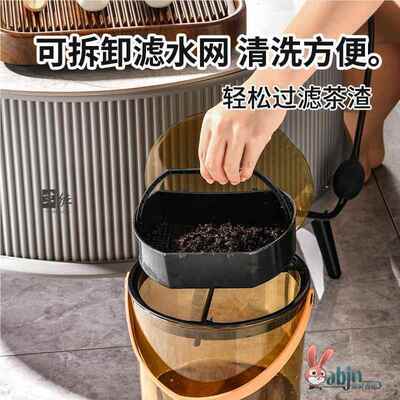 茶盘排水管带桶一套茶水桶废水桶办公室茶台茶渣桶干湿分离家用茶