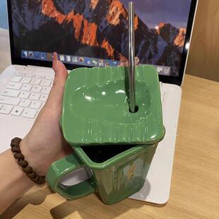 日本陶瓷马桶杯创意个性搞怪马克杯蹲便器杯子水杯送朋友整人礼物