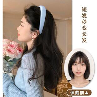 发箍假发真头发假发片可拆卸懒人一体式假发女长发高颅顶神器全头
