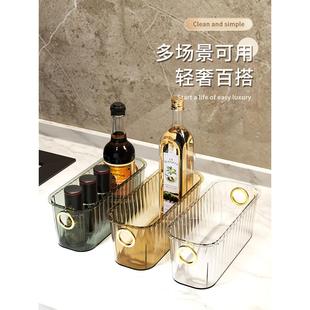 轻型豪华桌面收纳箱新浴室浴室厨房化妆品口红杂物组织者透明收纳