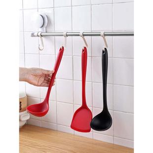 锅产哇胶锅铲家用硅胶长柄勺子汤勺洼橡胶铲子产子钏子炒菜抄煎饼