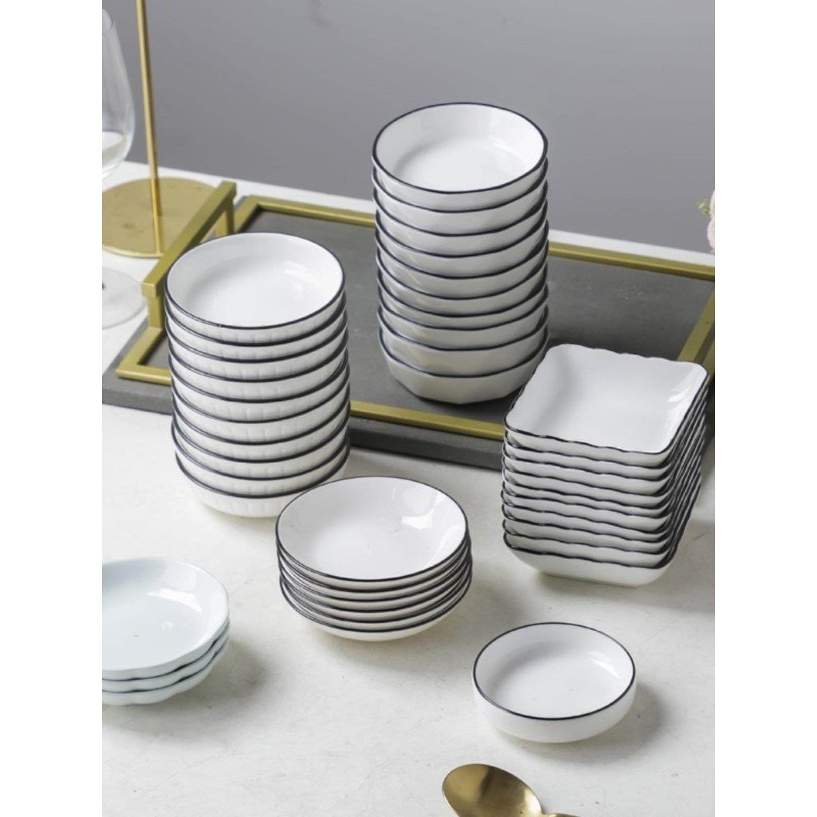 10祇装陶瓷4寸小蝶子小清新陶瓷碟 小吃小盘子酱醋调味碟菜碟w,餐饮具,碟,淘宝优惠券,粉丝福利购,淘宝优惠卷