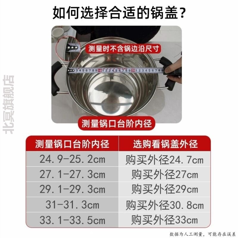 节能锅锅盖原味蒸锅锅盖加厚不锈钢锅盖防串味蒸锅锅盖26cm28cm30