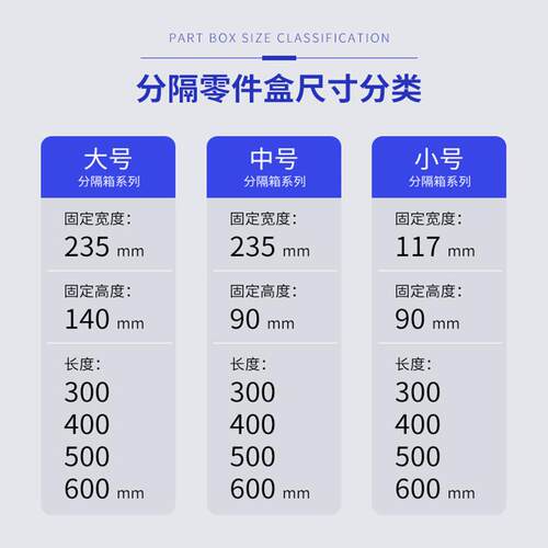 分隔式零件盒分隔式零件盒货架抽屉式塑料物料收纳盒分格盒抽屉收
