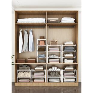 衣柜分层隔板置物架柜子收纳分隔断板橱柜内分层架神器鞋柜里隔断