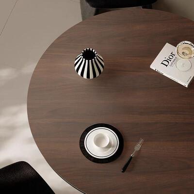 木纹桌布PVC皮革圆形餐桌垫防水防油防烫隔热垫圆桌垫免洗茶几垫