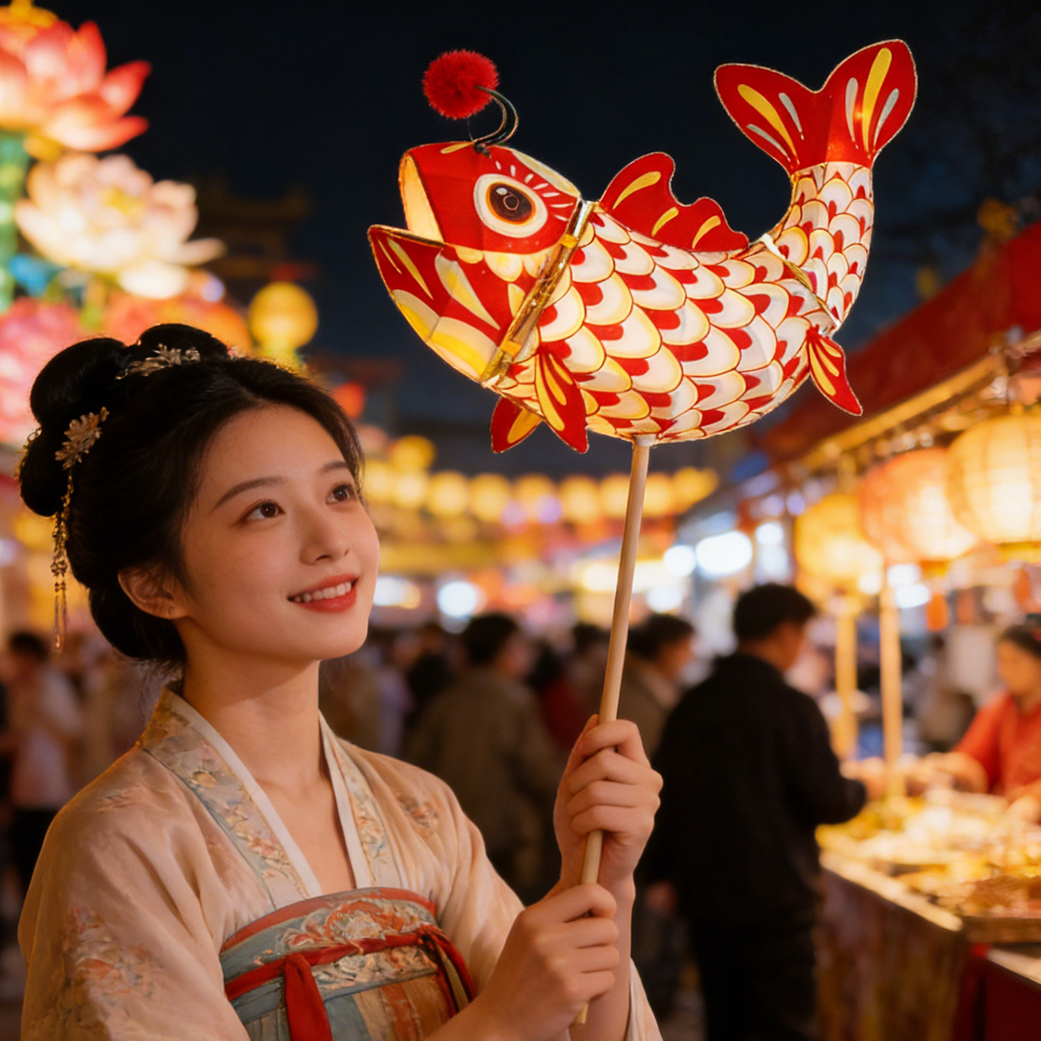 创意新款元宵灯笼手工diy制作材料中式手持小孩学生发光儿童花灯