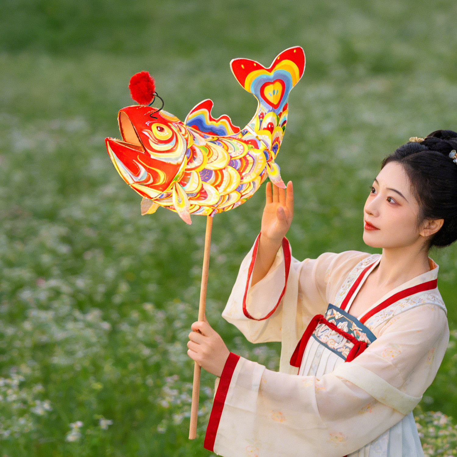 创意马年元宵节锦鲤鱼灯笼手工diy材料包传统中式儿童花灯led非遗