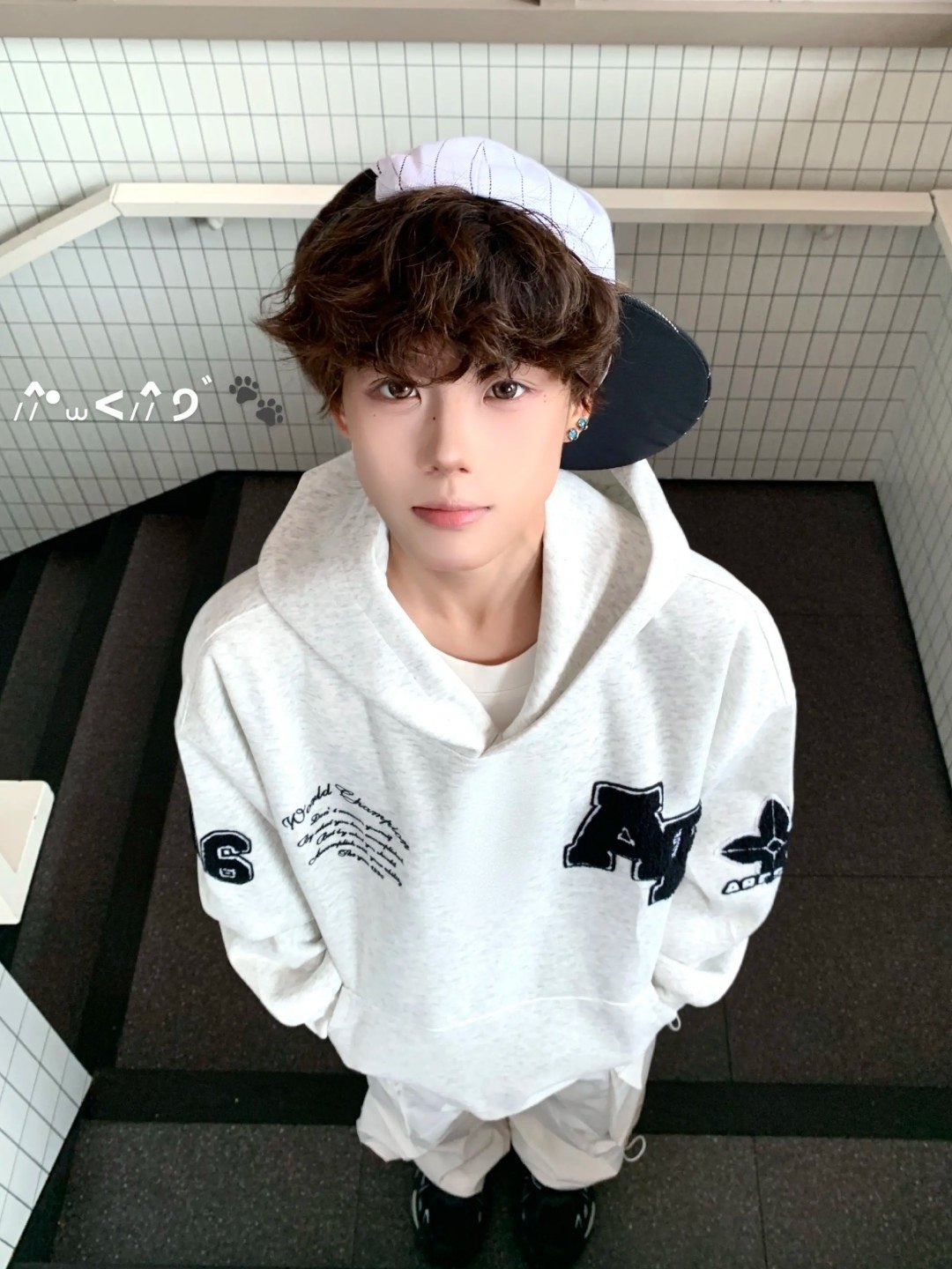 美式小众设计感字母刺绣卫衣男款秋冬季连帽宽松加绒重磅情侣帽衫