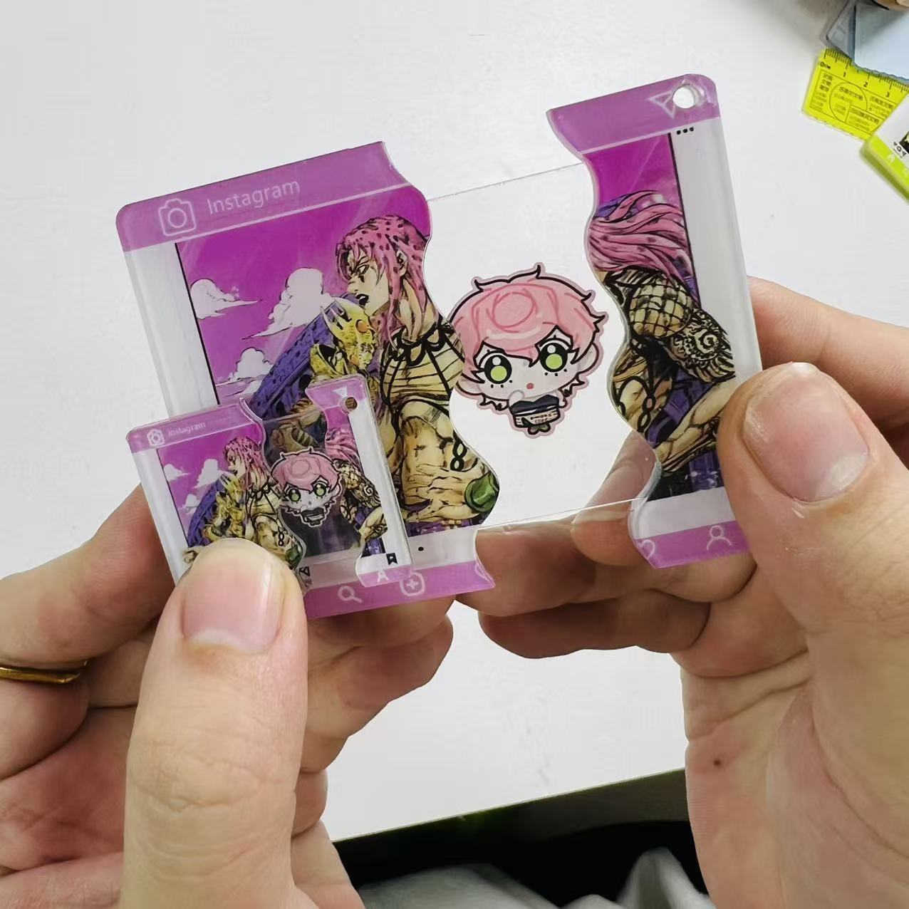 jojo的奇妙冒险纳兰加乔鲁诺布加拉提动漫周边抽拉学生书包挂件图片