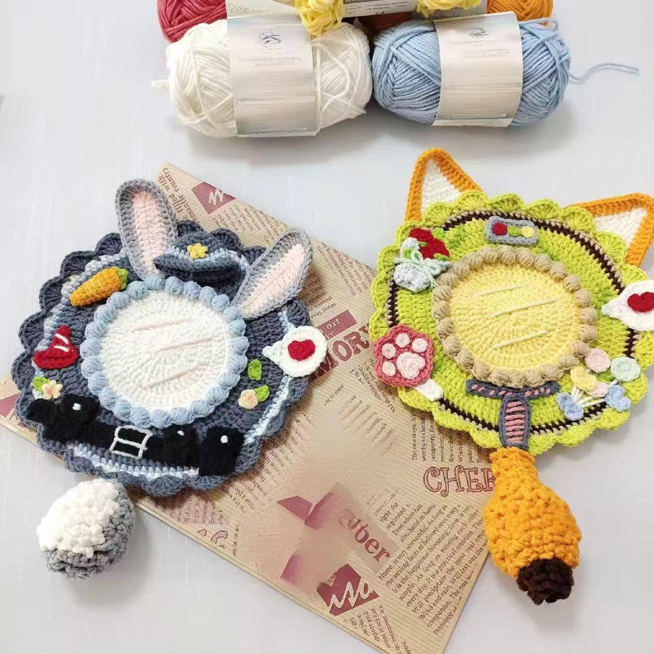 手工编织朱迪尼克杯垫diy材料包毛线钩针自制隔热杯垫创意礼物