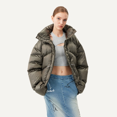 Unawares立领防泼水蓄热羽绒棉服