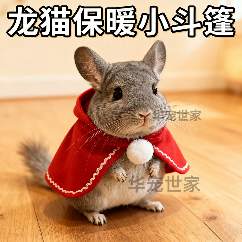 龙猫专用小衣服保暖披风斗篷可爱宠物龙猫侏儒兔子土拨鼠穿的衣服