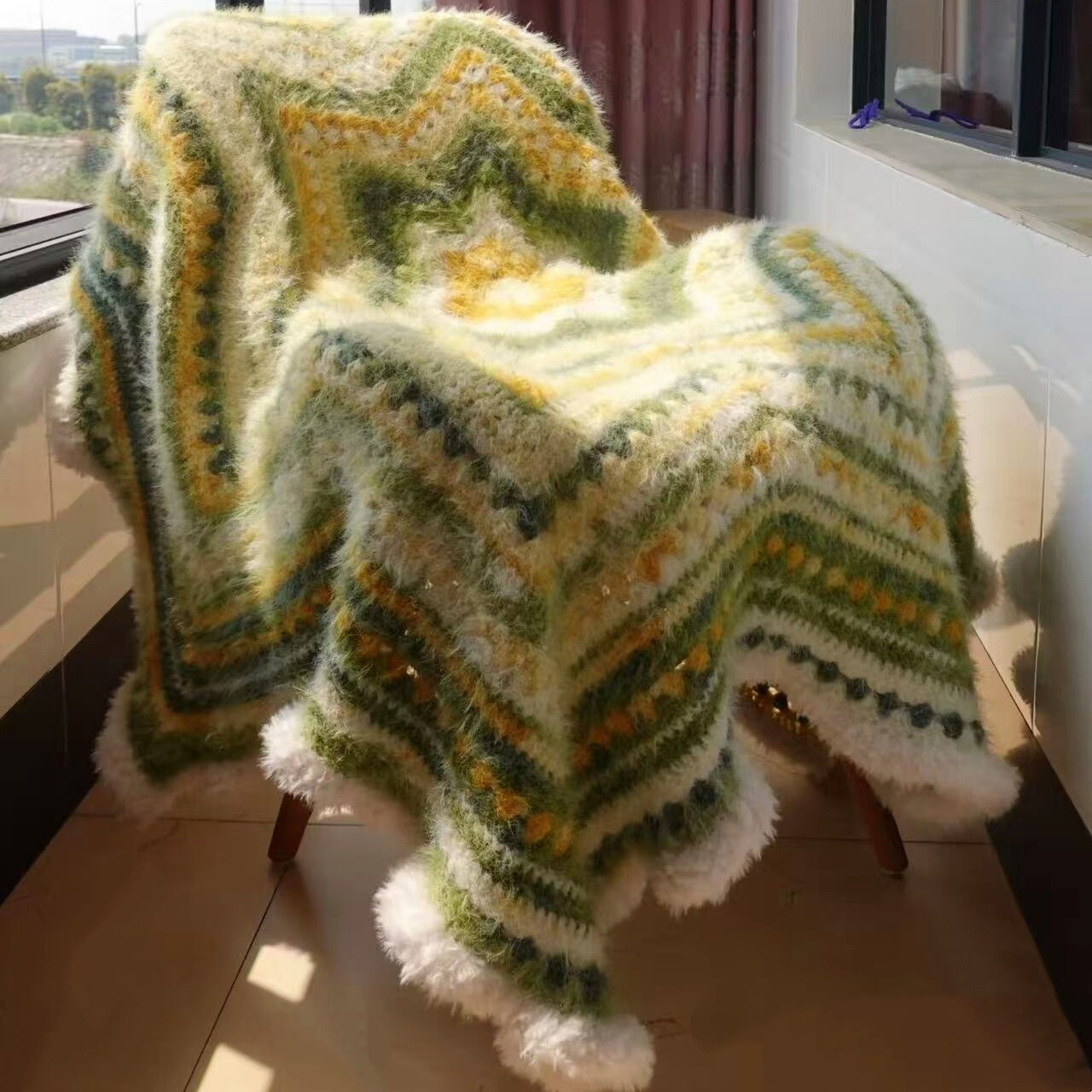 雪宝毛线手工编织毯子手工解闷打发时间钩针编织材料包编织材料包,服饰配件/皮带/帽子/围巾,DIY编织材料包,淘宝优惠券,粉丝福利购,淘宝优惠卷