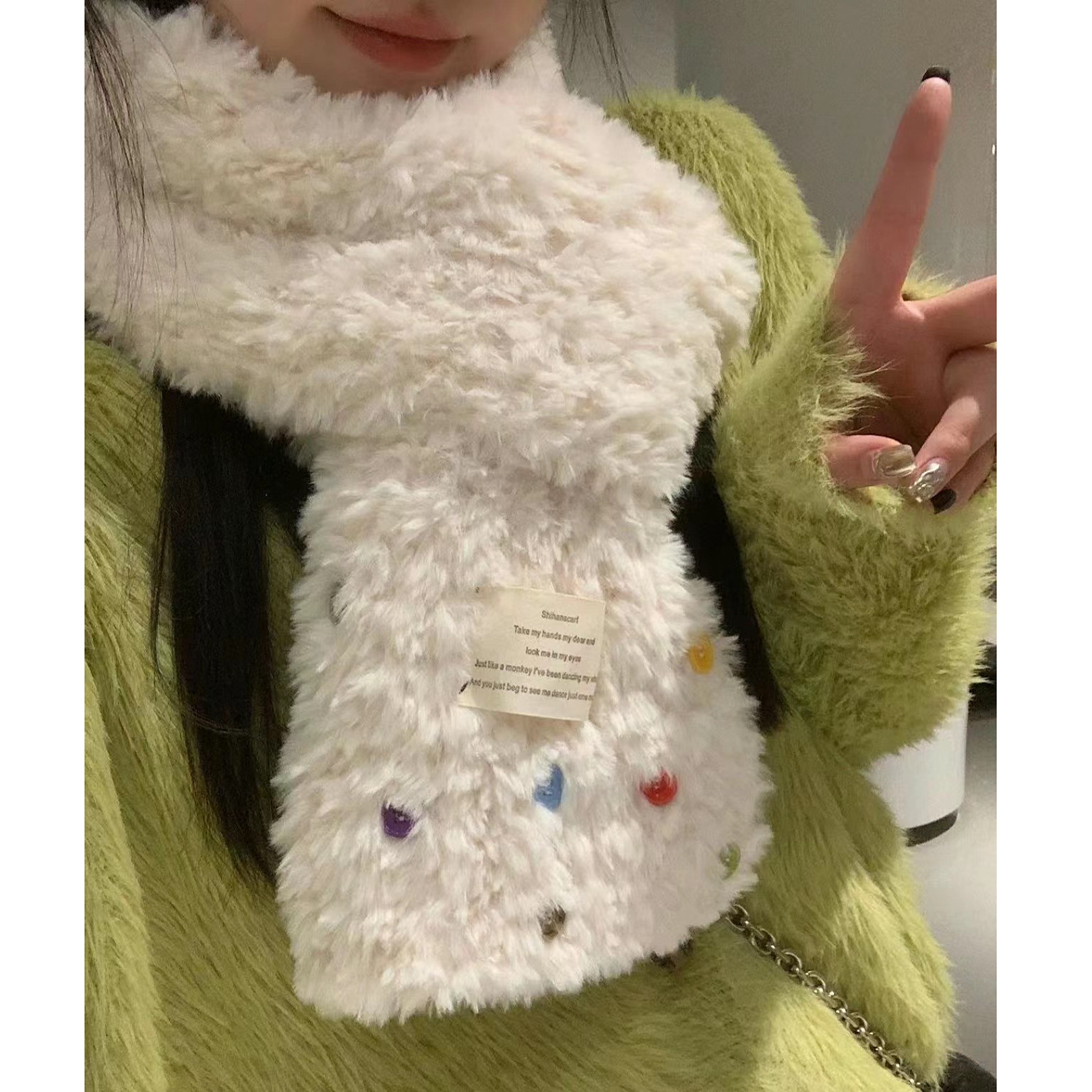 手工织围巾diy材料包毛线编织钩针小狗纽扣围脖送女男朋友礼,服饰配件/皮带/帽子/围巾,DIY编织材料包,淘宝优惠券,粉丝福利购,淘宝优惠卷