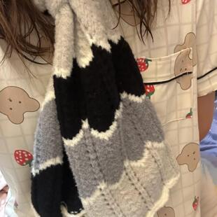 围巾手工diy毛线手工编织钩织围巾材料包送女男朋友官方旗舰店