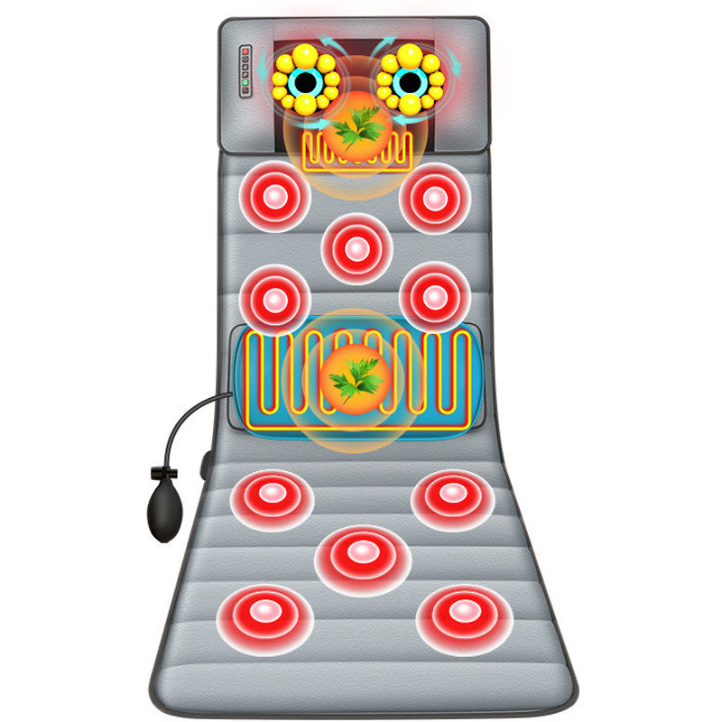 按摩床垫按摩毯多功能家用颈椎腰椎全身按摩器电动艾草加热靠垫