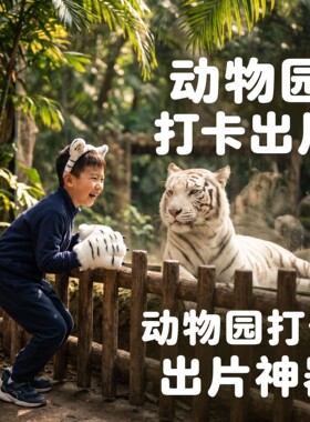 白色老虎爪子尾巴四件套游戏发箍表演发簪角色扮演动物套装玩偶