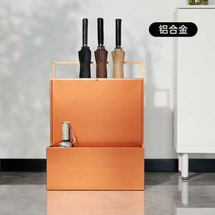 北欧简约铝制LOGO定制雨伞桶放伞架大堂商用酒店雨伞收纳伞筒家用