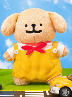 线条小狗Maltese原创金毛公仔可爱小狗毛绒玩偶情侣朋友生日礼物